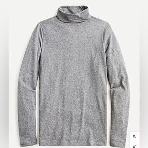 NWT $42 J. Crew Women’s Tissue Turtleneck Top Gray: Charcoal, S, Small